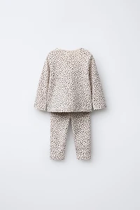 ENSEMBLE T-SHIRT ET LEGGING POINTELLE ANIMAL PRINT