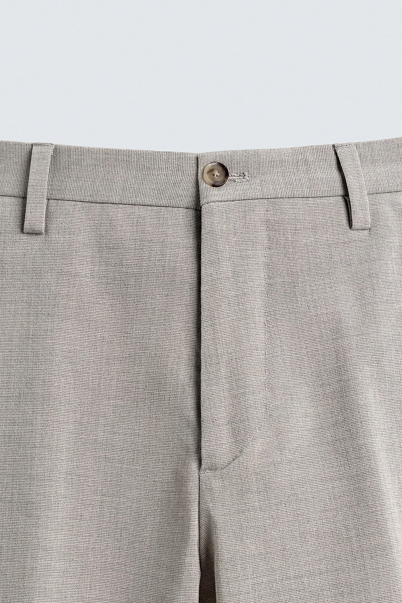 TEXTURED SUIT PANTS