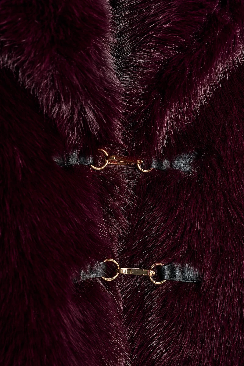 TOGGLE FAUX FUR JACKET