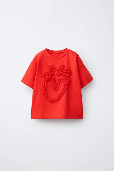 RUFFLY PRINT T-SHIRT