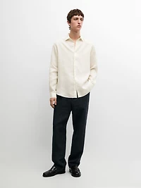 Extra fine regular fit linen shirt
