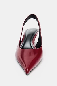 LEATHER KITTEN HEEL SHOES