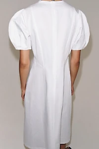 ZW COLLECTION LINEN BLEND MIDI DRESS