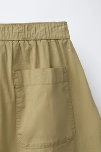 POPLIN BARREL SHORTS