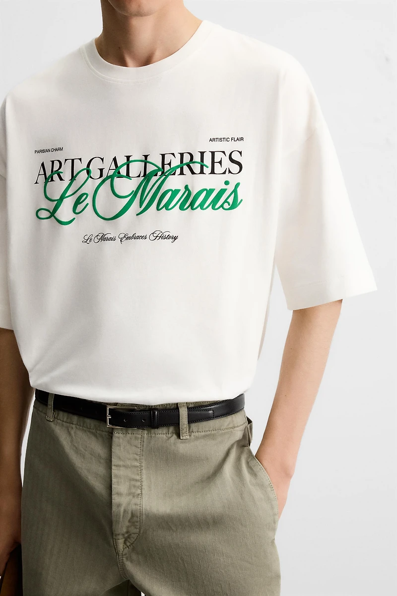T-SHIRT À INSCRIPTION IMPRIMÉE