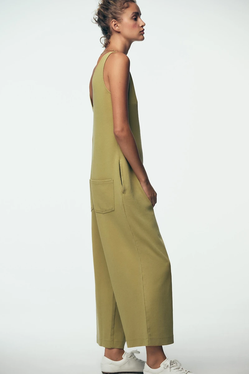 WASHED INTERLOCK JUMPSUIT