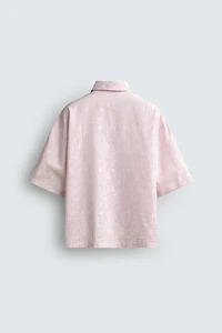 STRIPED TEXTURED JACQUARD SHIRT