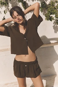 FLOWY SHORTS WITH BUTTONS