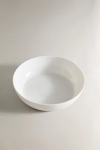 WHITE GLASS SOUP PLATE