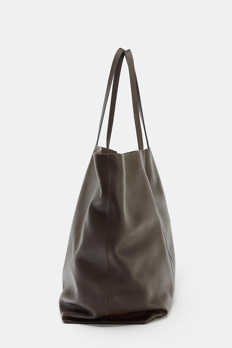 SAC MAXI CABAS EN CUIR