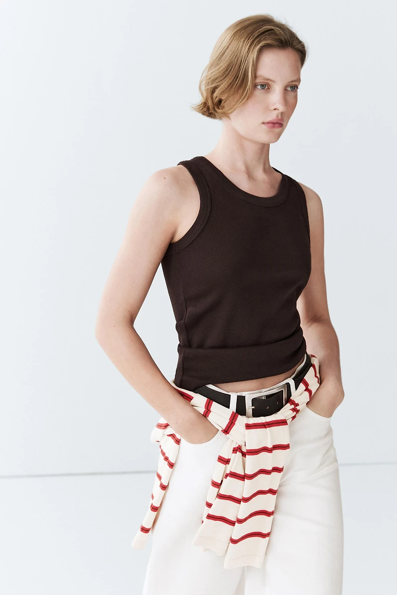 Cotton blend halter top
