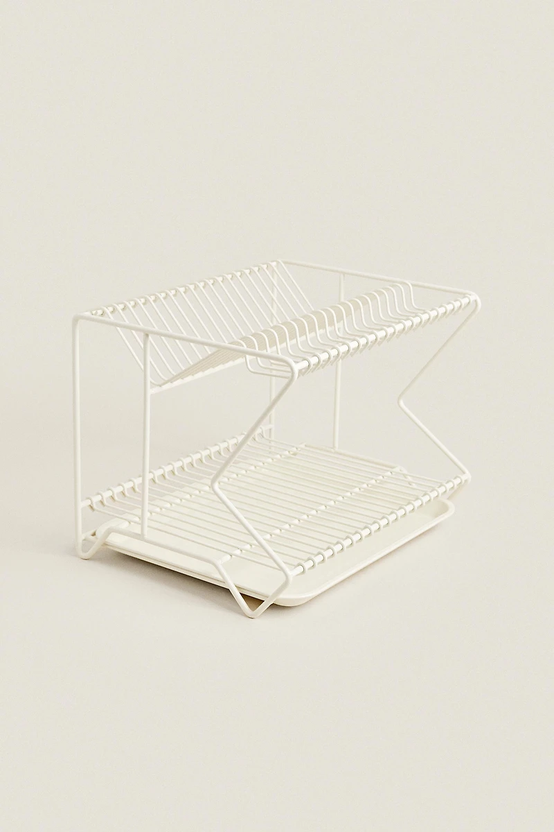 METAL DISH RACK WITH TRAY