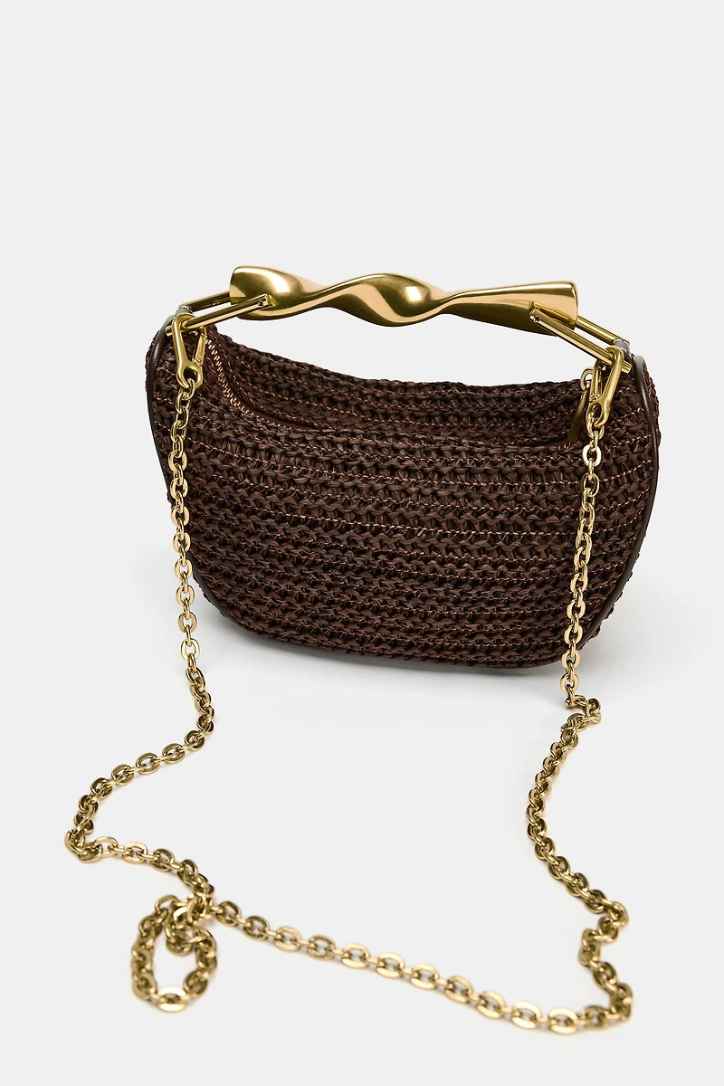 MINI BAG WITH METALLIC HANDLE