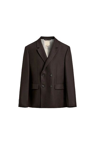 100% LINEN DOUBLE BREASTED SUIT JACKET