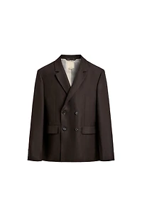 100% LINEN DOUBLE BREASTED SUIT JACKET