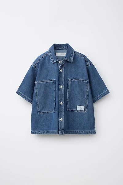 FLOWY DENIM SHIRT