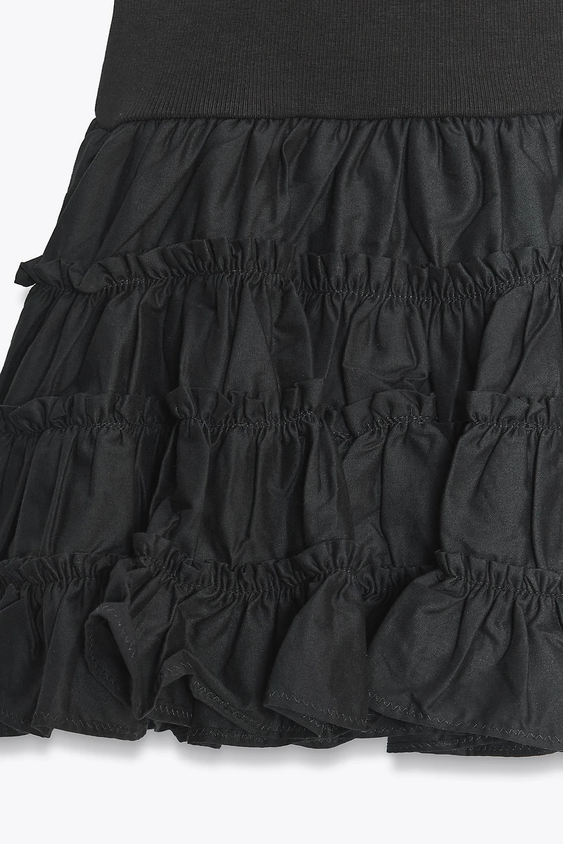 CONTRASTING VOLUMINOUS DRESS