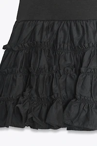 CONTRASTING VOLUMINOUS DRESS