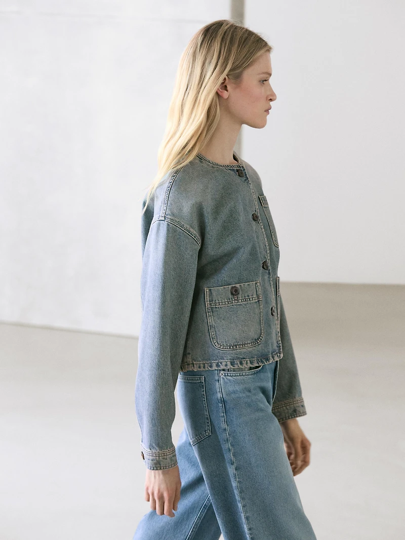 Short denim jacket