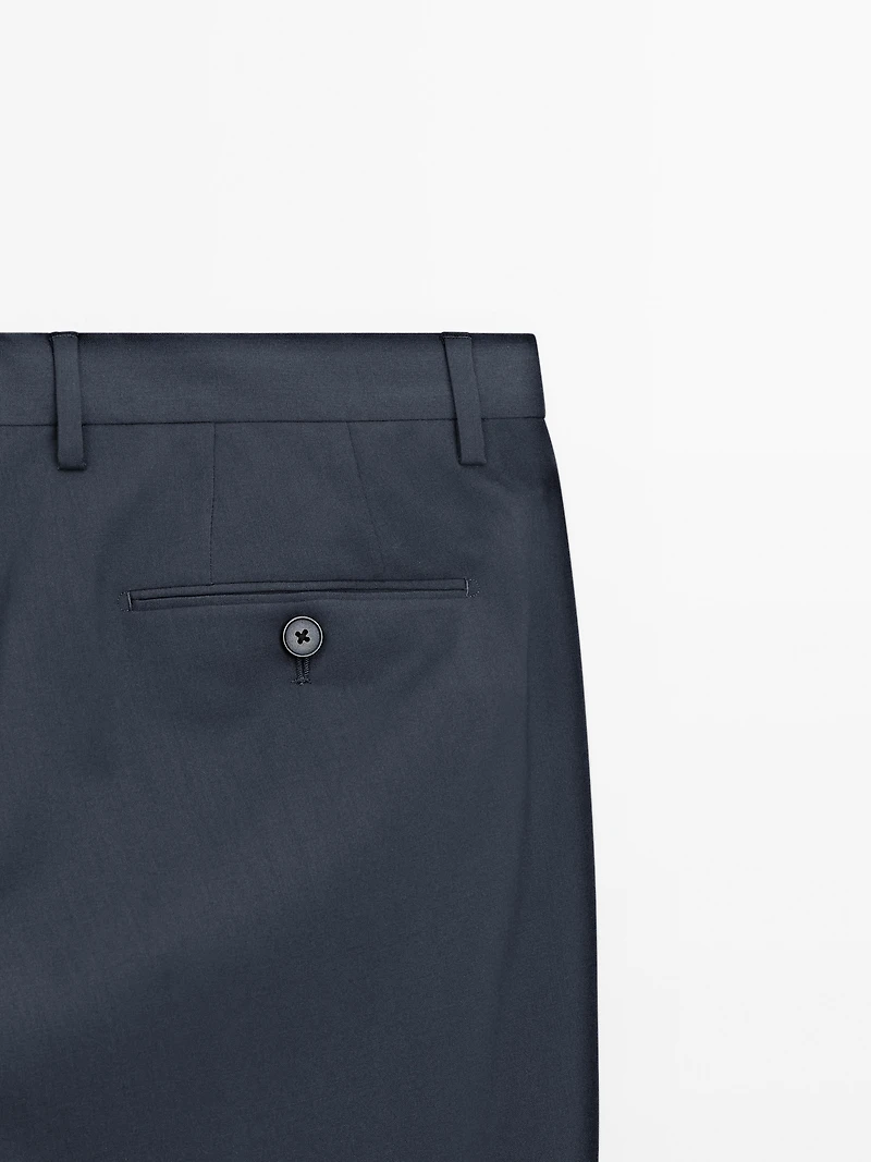 Cool wool suit pants