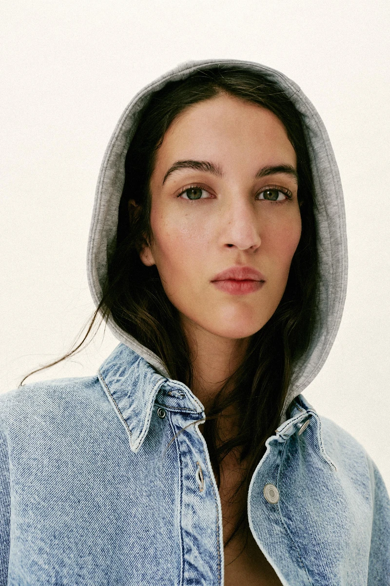 Z1975 OVERSIZED DENIM HOODIE JACKET