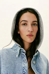 Z1975 OVERSIZED DENIM HOODIE JACKET