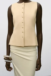 GILET EN MAILLE BOUTONNÉ