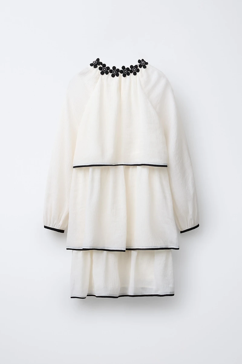 FLOWY JEWEL FLOWER DRESS