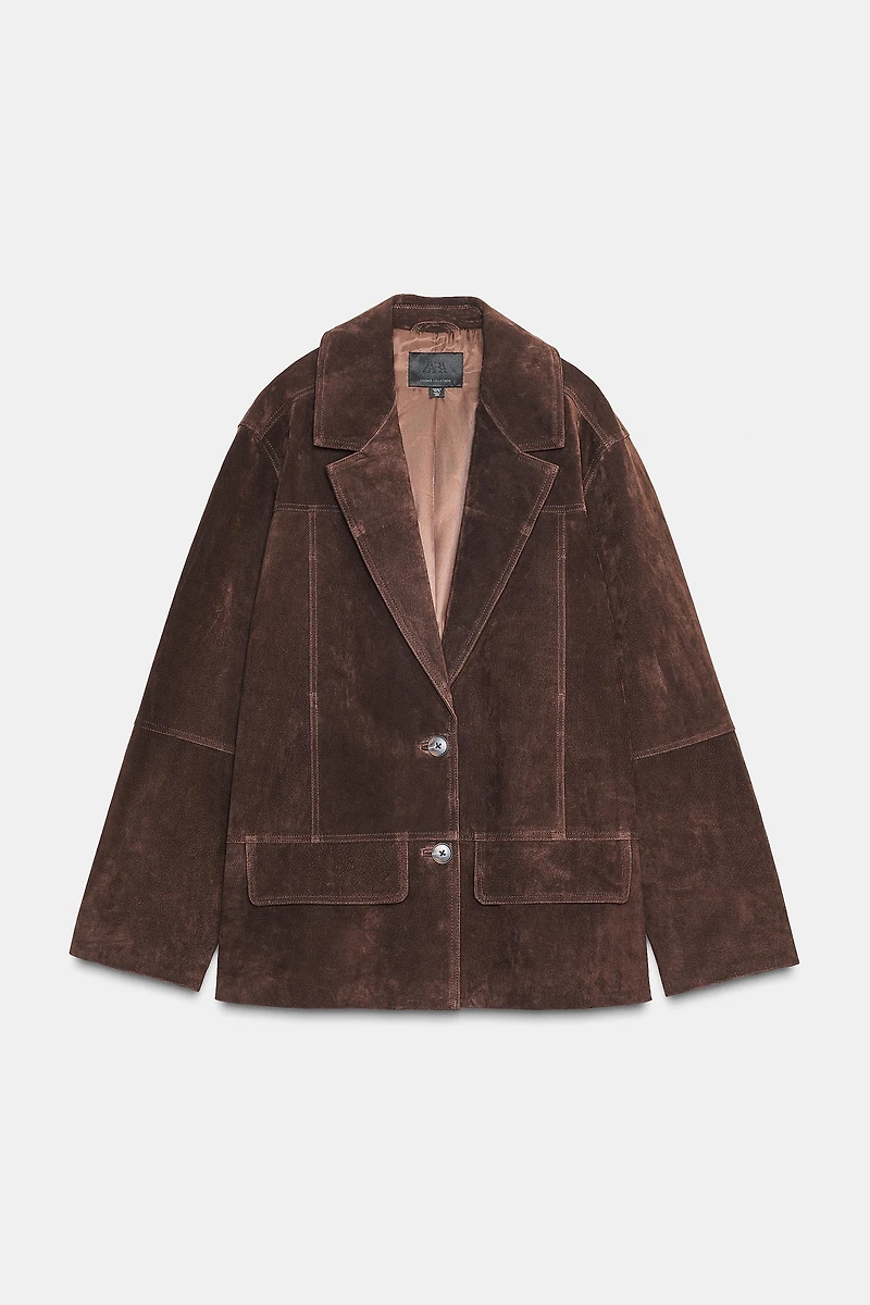 100% SUEDE OVERSIZED BLAZER