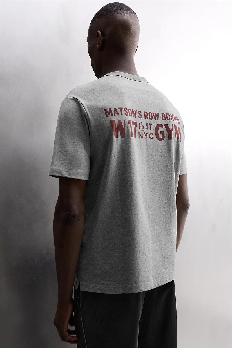 EMBROIDERED COLORBLOCK T-SHIRT