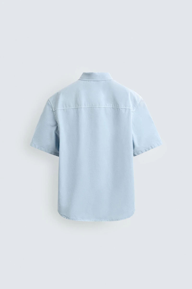 CHEMISE RELAXED FIT EFFET LAVÉ SPRAY