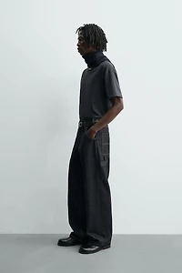 BAGGY FIT CARPENTER JEANS WITH TOPSTITCHING