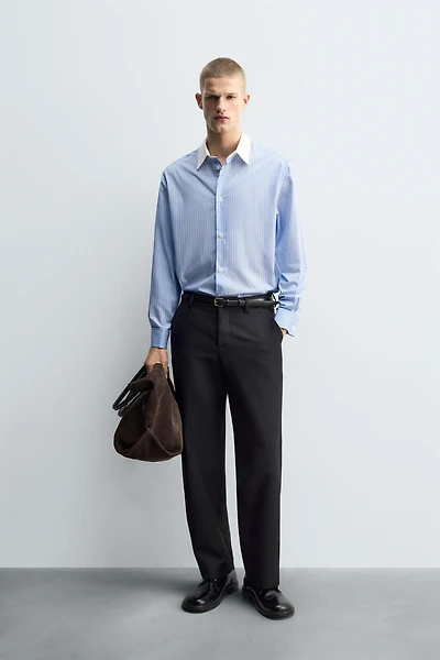 STRIPED FRENCH CUFF SHIRT