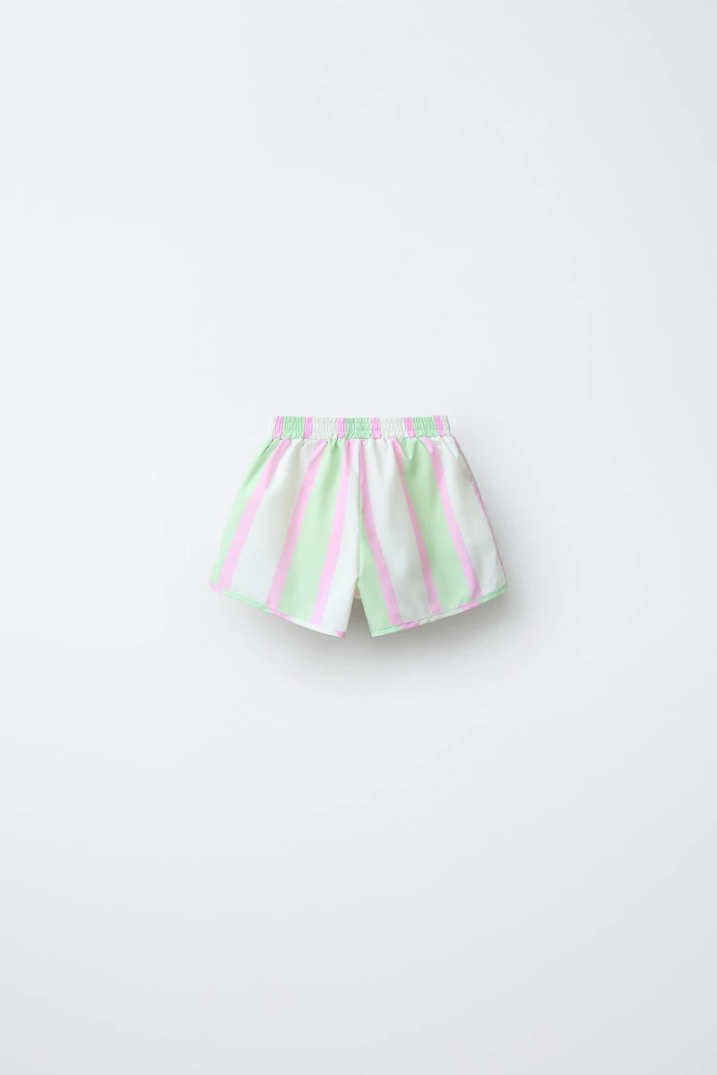 WATER REPELLENT STRIPED SHORTS