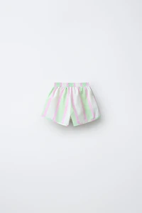 WATER REPELLENT STRIPED SHORTS