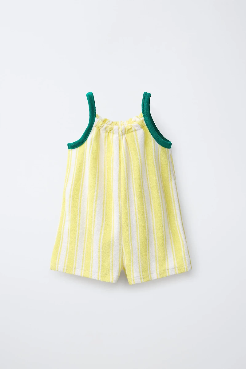 CASA LAWA X ZARA KIDS STRIPED TERRYCLOTH JUMPSUIT
