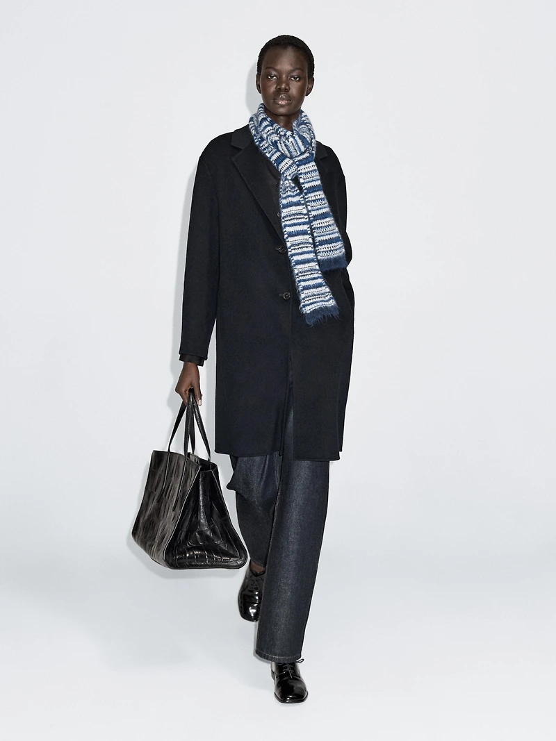 Two-button wool blend coat
