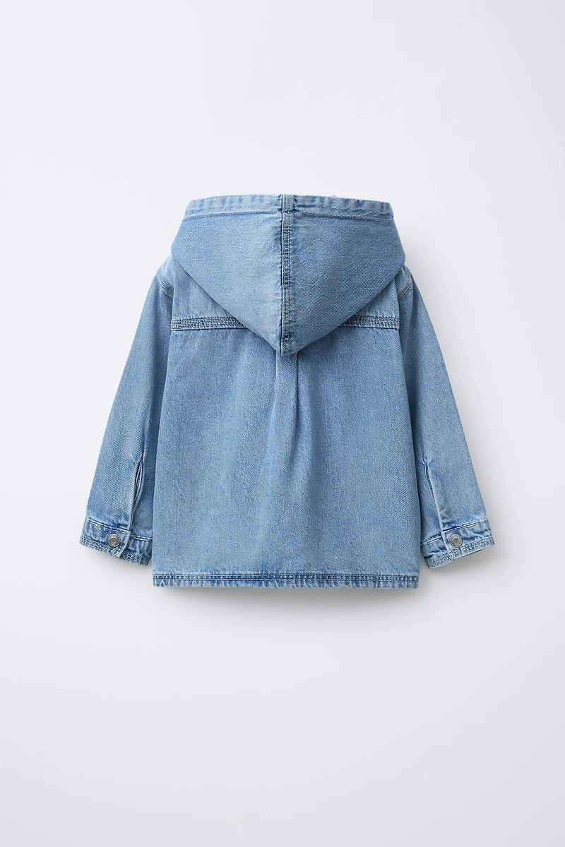 DENIM HOODIE OVERSHIRT