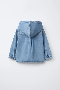 DENIM HOODIE OVERSHIRT