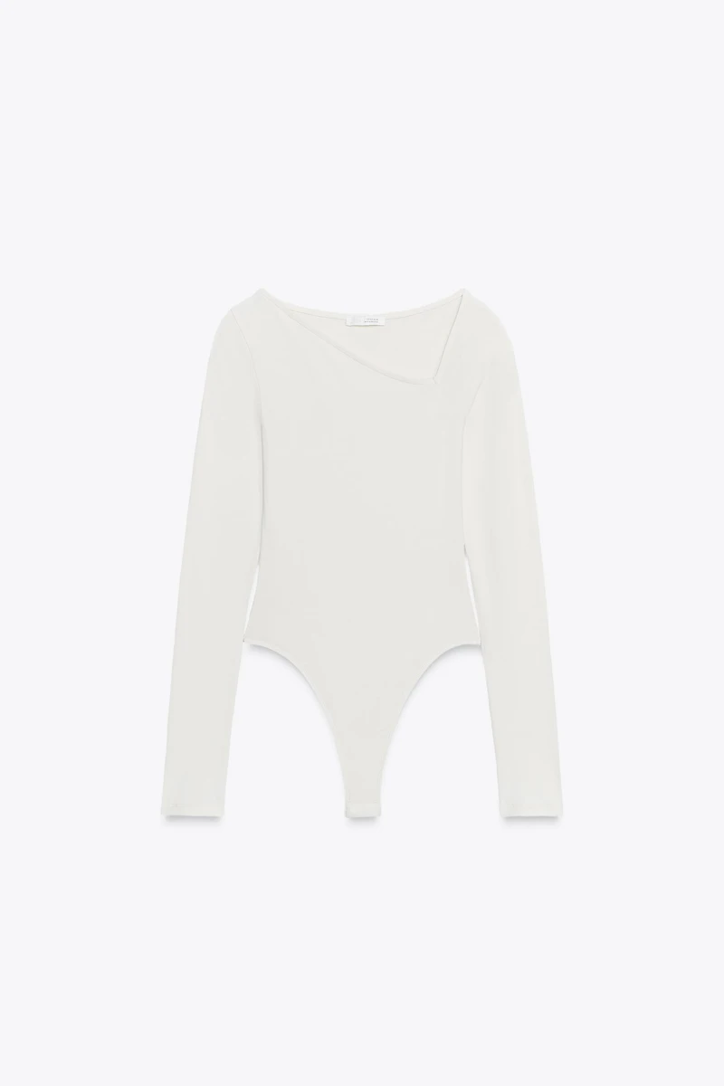 ASYMMETRIC LONG SLEEVE BODYSUIT