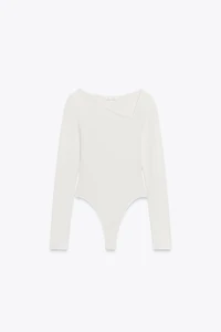 ASYMMETRIC LONG SLEEVE BODYSUIT