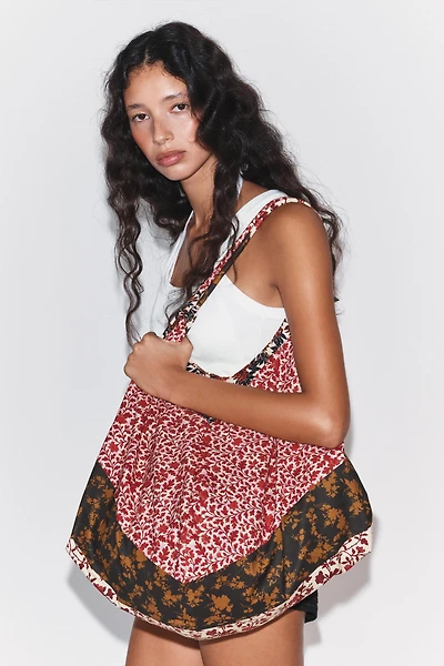 MAXI 100% COTTON FLORAL PRINT BAG
