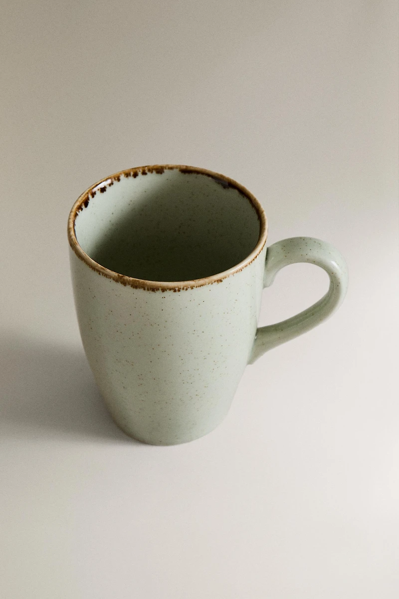 TASSE PORCELAINE BORD VIEILLI