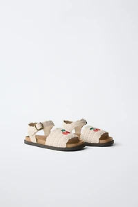 CROCHET CHERRY SANDALS