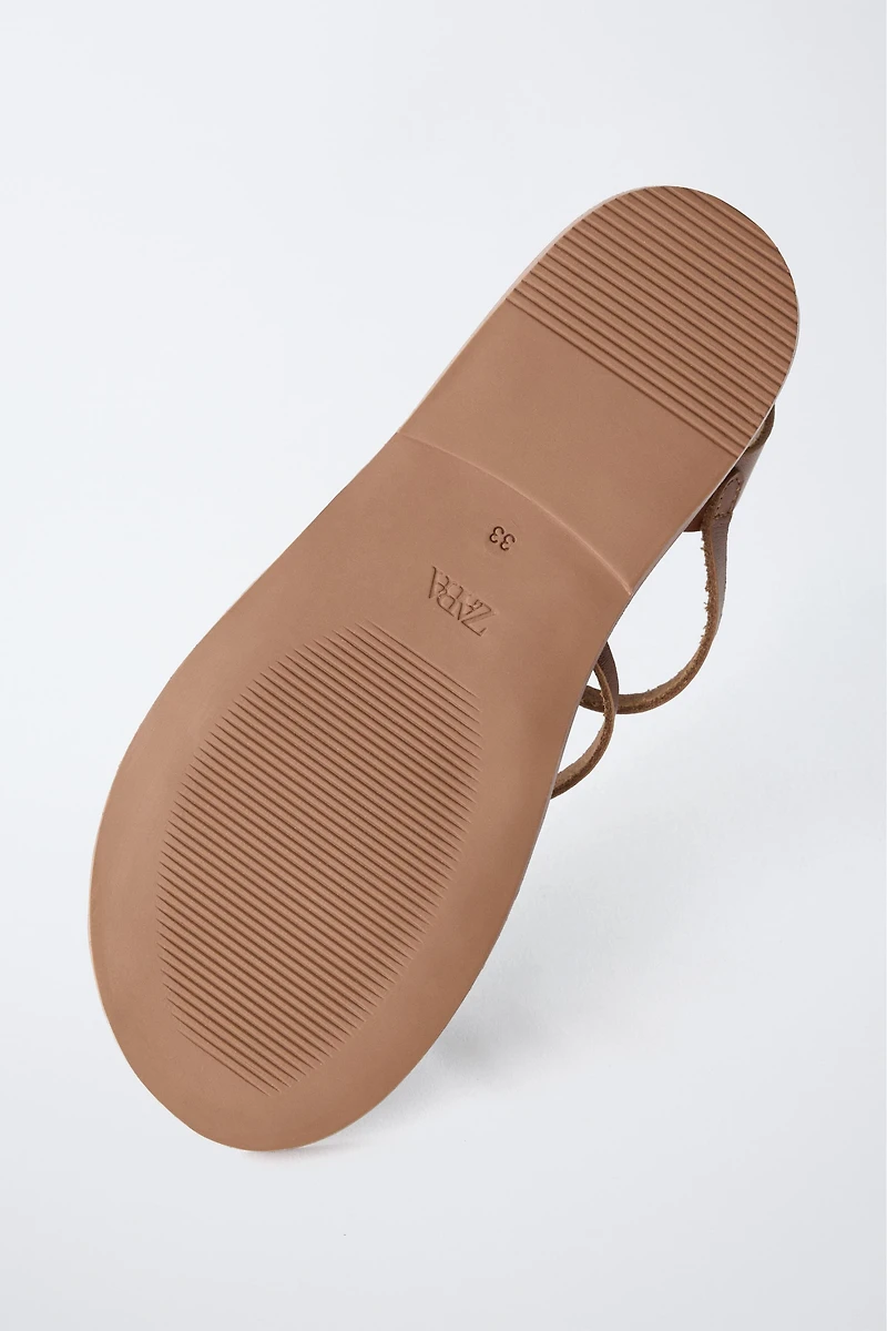LEATHER STRAP SANDALS
