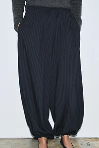 ZW COLLECTION PINSTRIPE BALLOON PANTS