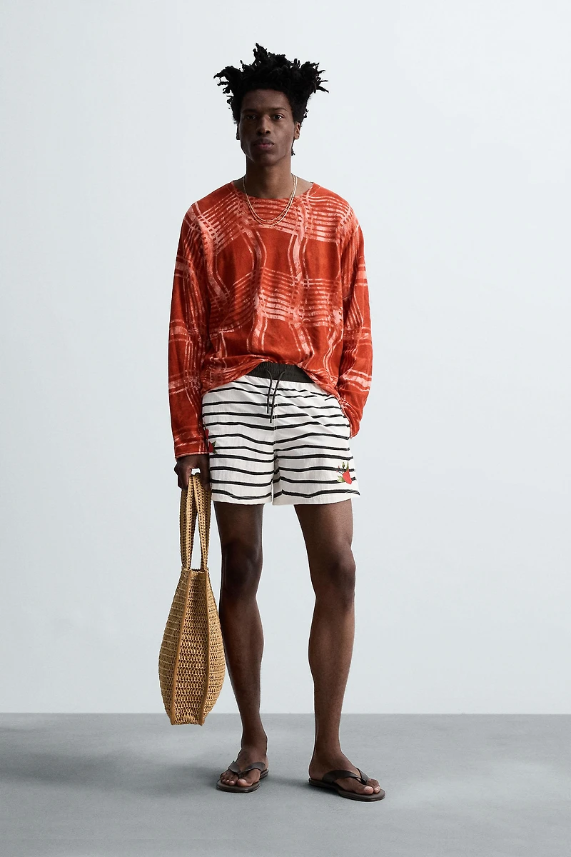 OTIS KWAME KYE QUAICOE PRINTED MID-LENGTH SWIMSUIT