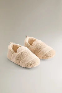 CHILDREN'S FAUX SHEARLING SLIPPERS