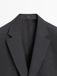 100% cool wool suit blazer