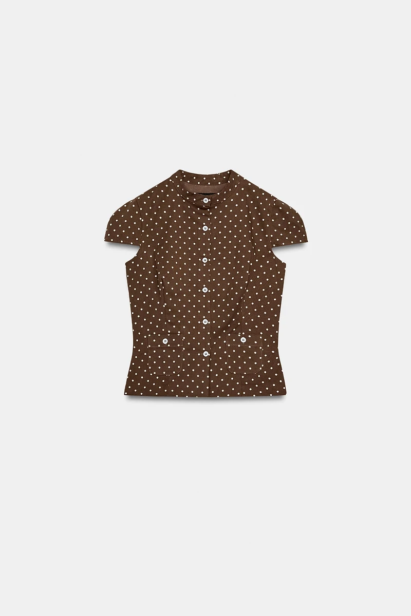 POLKA DOT POPLIN TOP